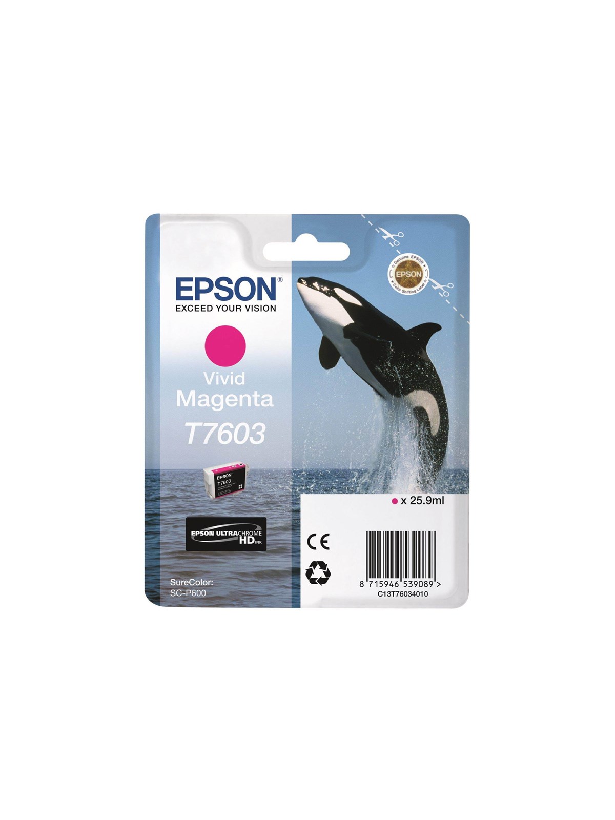 Epson T7603 - Vivid Magenta - Original - Ink Cartridge - Druckerzubehoer Tinte Toner - C13t76034n10