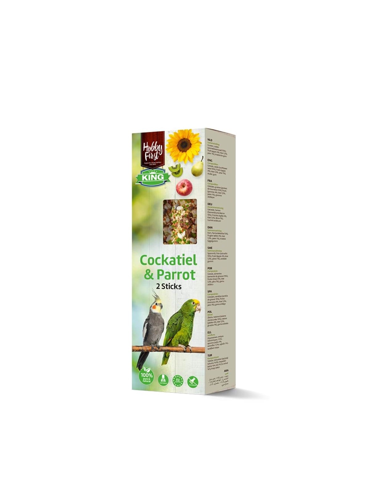 Hobby First Sticks L Cockatiels&Parrots - Fruit - Essen Snacks Vitamine - 663783