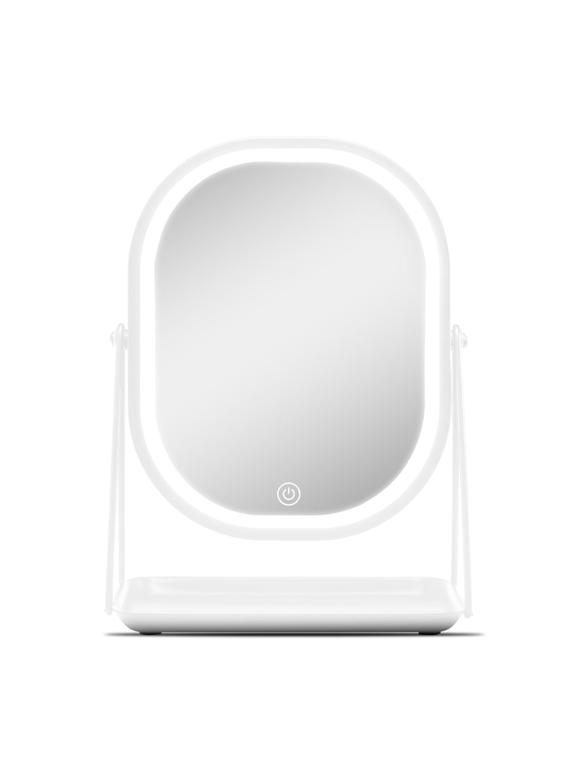Gillian Jones Mirror With Led Light And Tray - White - Kosmetik Spiegel - 5713982011487
