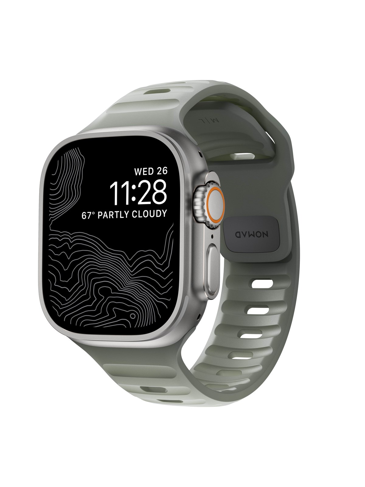 Nomad Sport Strap M/l - Coastal Rock - Apple Watch Ultra 2/1 (49mm) 9/8/7 (45mm)/6/se/5/4 (44mm)/3/2/ - Smartwatch Accessories - Nm01112785
