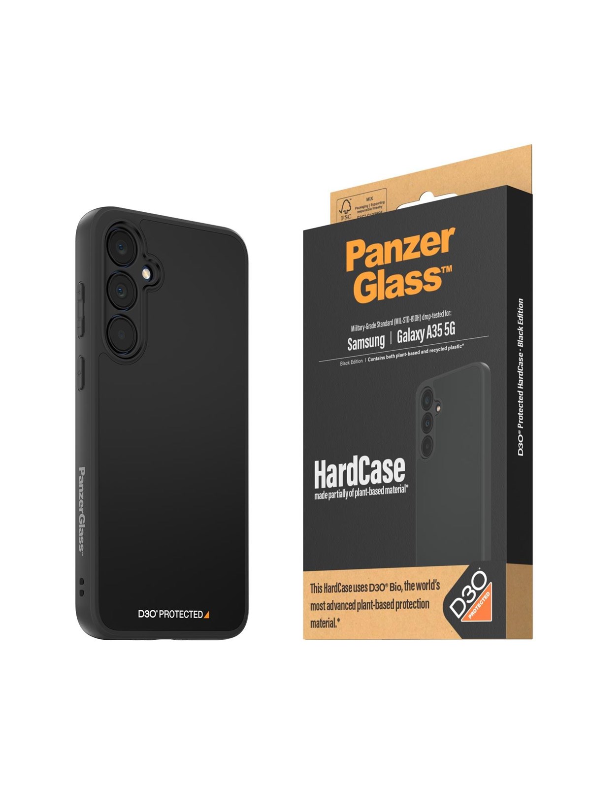 Panzerglass Hardcase With D3o Samsung Galaxy A35 5G | Black - Handys Cover Cases - Panzer0472