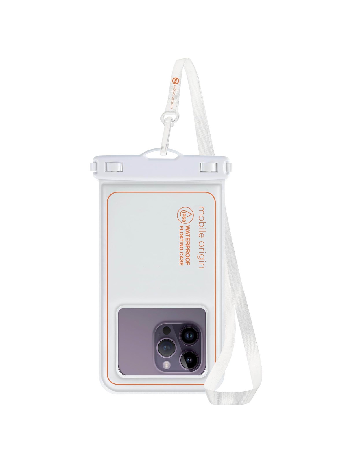 Mobile Origin Waterproof Floating Case 6 -5" - White/orange - Handys Cover Cases - Dbl-wht-org01