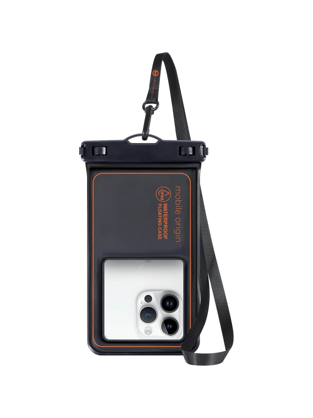 Mobile Origin Waterproof Floating Case 6 -8" - Black/orange - Handys Cover Cases - Dbxl-blk-org01