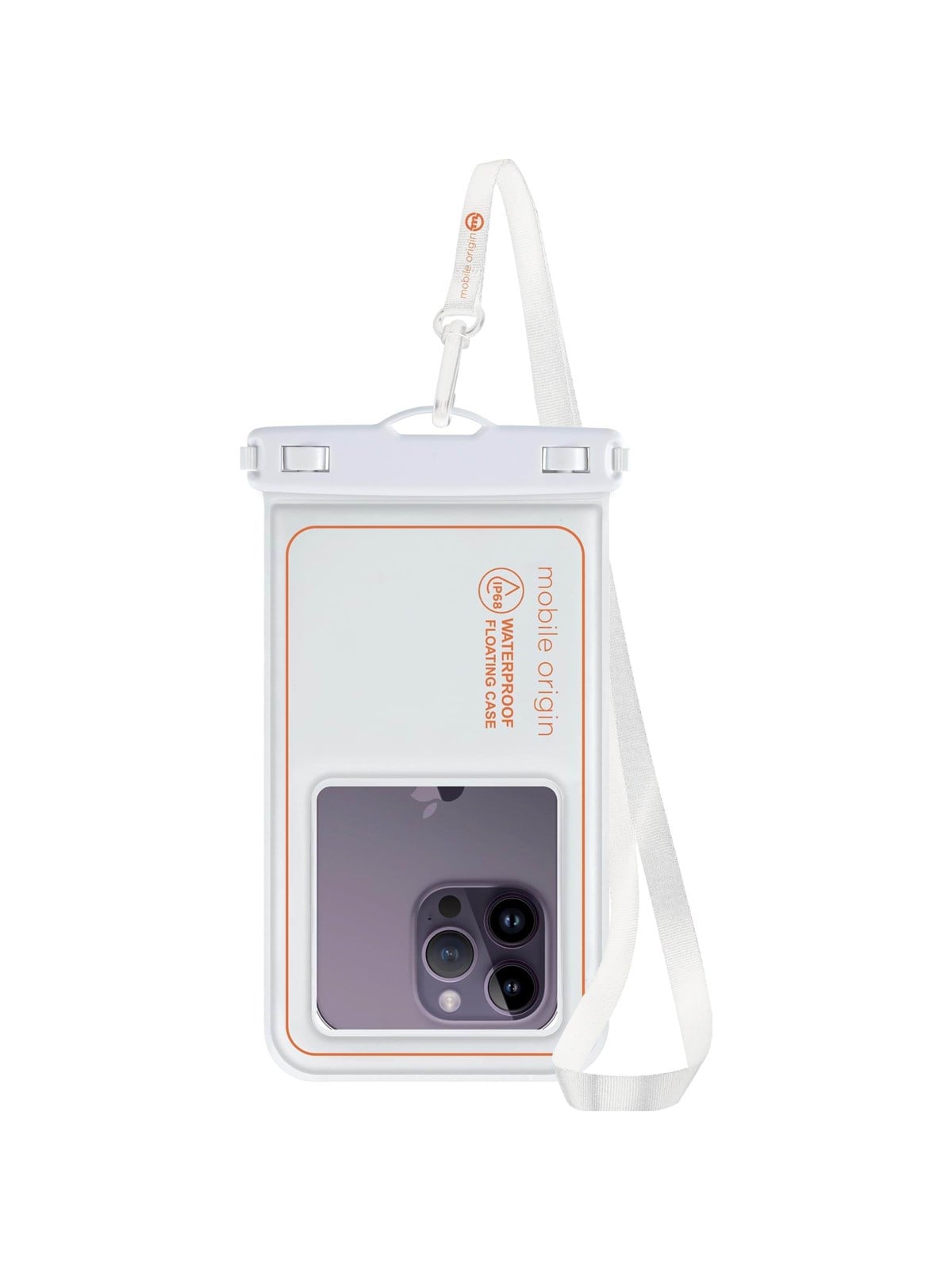 Mobile Origin Waterproof Floating Case 6 -8" - white/orange