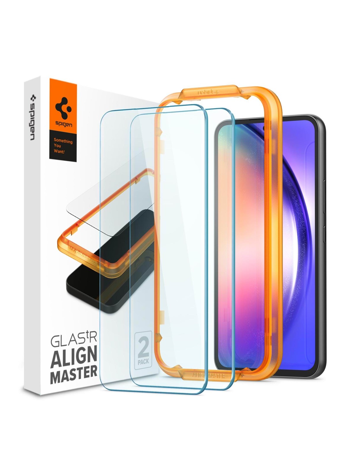 Spigen Glass tR Alignmaster Clear 2 Pack - Samsung Galaxy A54 5G - Handys Schutzfolie - Agl05966
