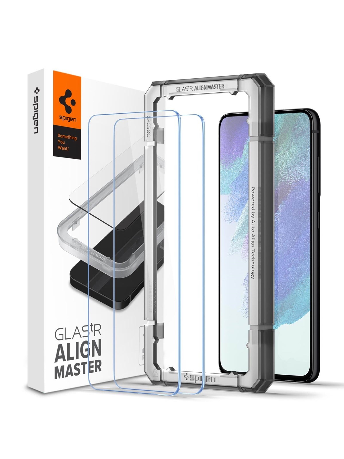 Spigen Glas.tR Alignmaster 2 Pack - Samsung Galaxy S21 FE 5G - Handys Schutzfolie - Agl03088