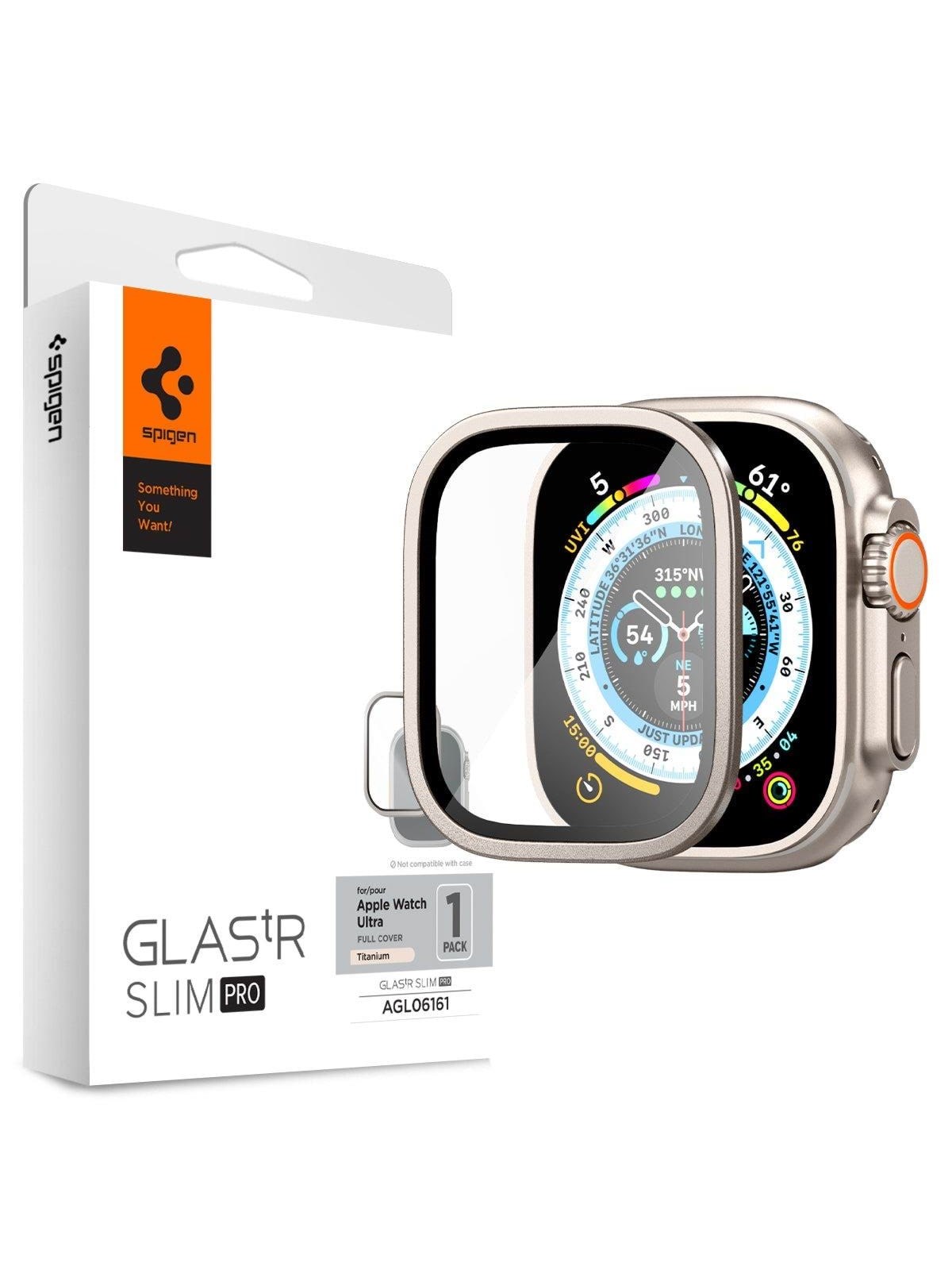 Spigen Glass tR Slim Pro 1 Pack - Titanium - Apple Watch Ultra 2/ultra 49mm - Smartwatch Accessories - Agl06161