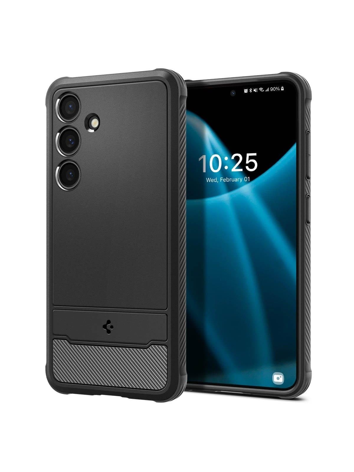 Spigen Rugged Armor - Matte Black - Samsung Galaxy S24 - Handys Cover Cases - Acs07346