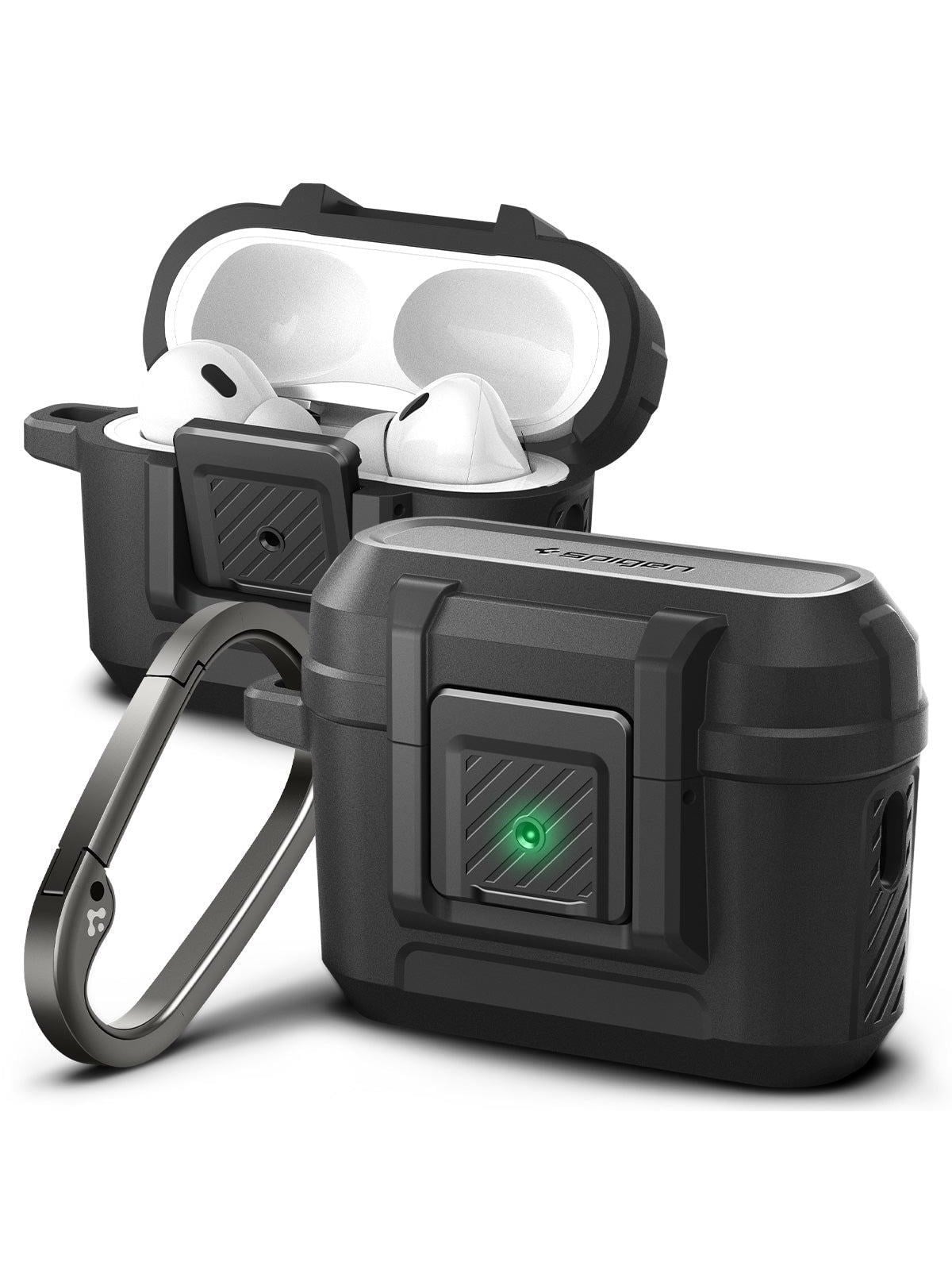 Spigen Lock Fit - Matte Black - Airpods Pro 2 - Handys Anderes Zubehoer - Acs05485