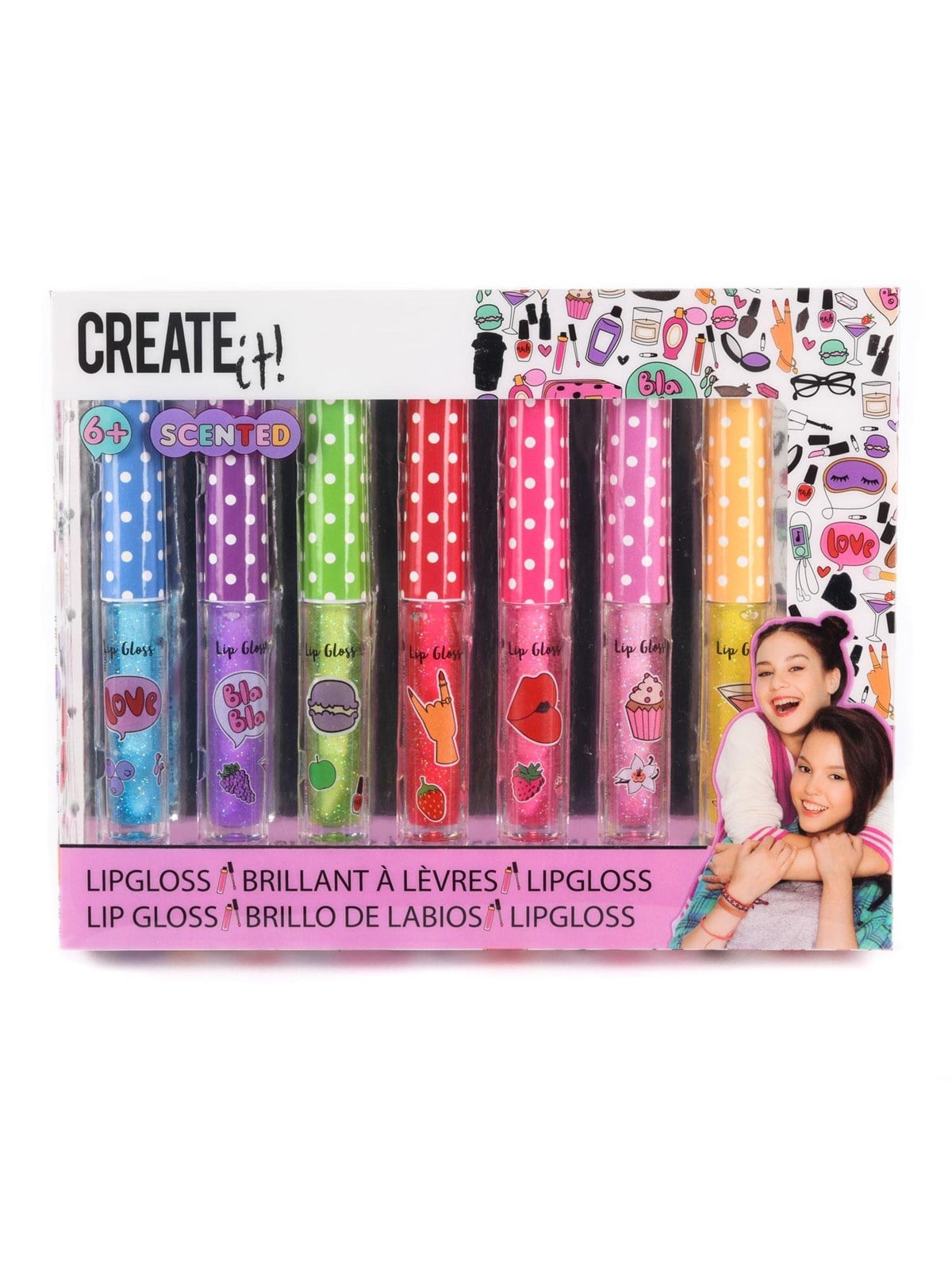 Create IT! Beauty Lip Gloss Fragrance & Glitter 7pcs. - Kleine Mitbringsel Fuer Kinder - 84144