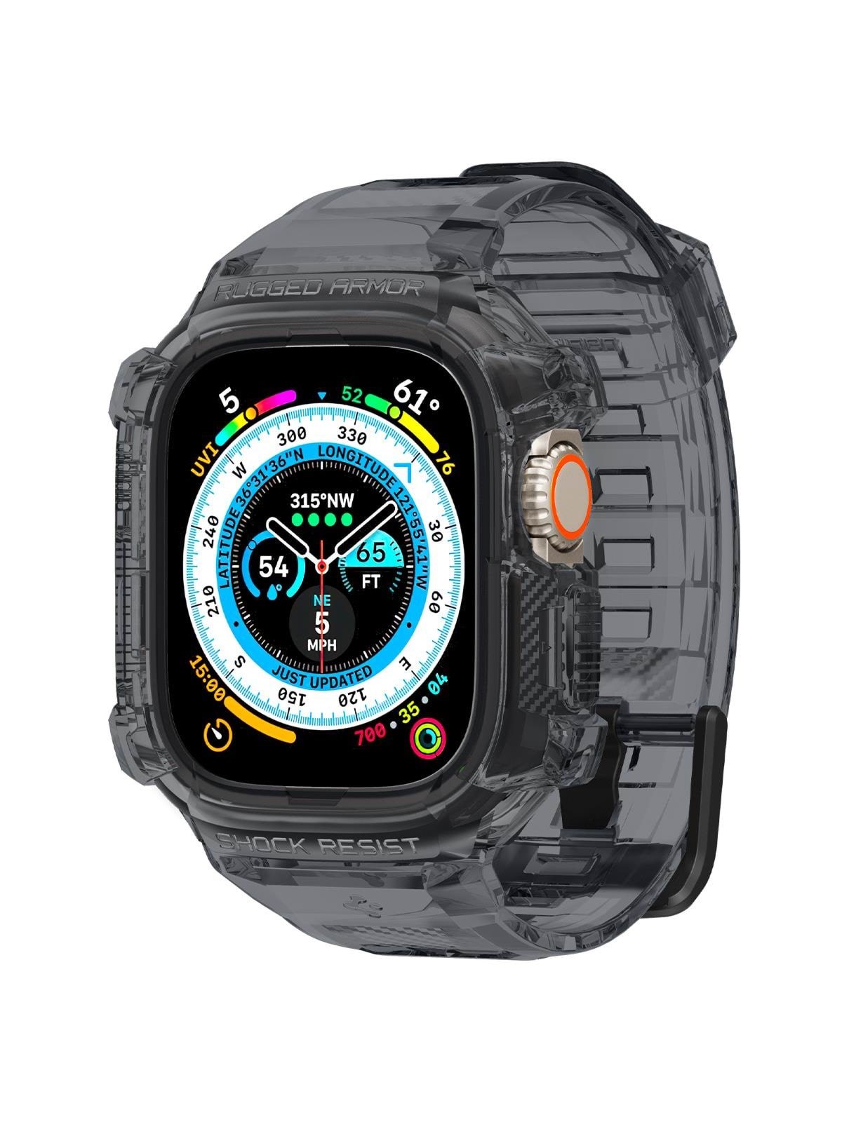 Spigen Rugged Armor Pro - Space Crystal - Apple Watch Ultra 3/2/1 - Smartwatch Accessories - Acs06028