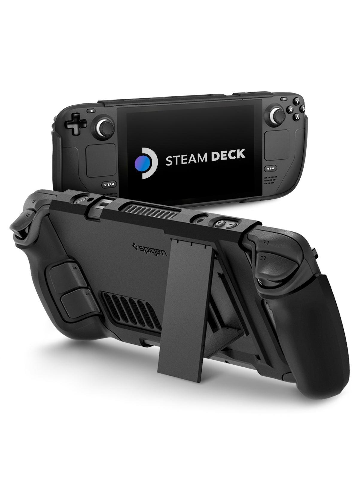 Spigen Thin Fit With Kick Stand - Black - Steam Deck - Miscellaneous Zubehör Für Spielkonsole - Steam Deck - Gaming Zubehoer - Acs06040