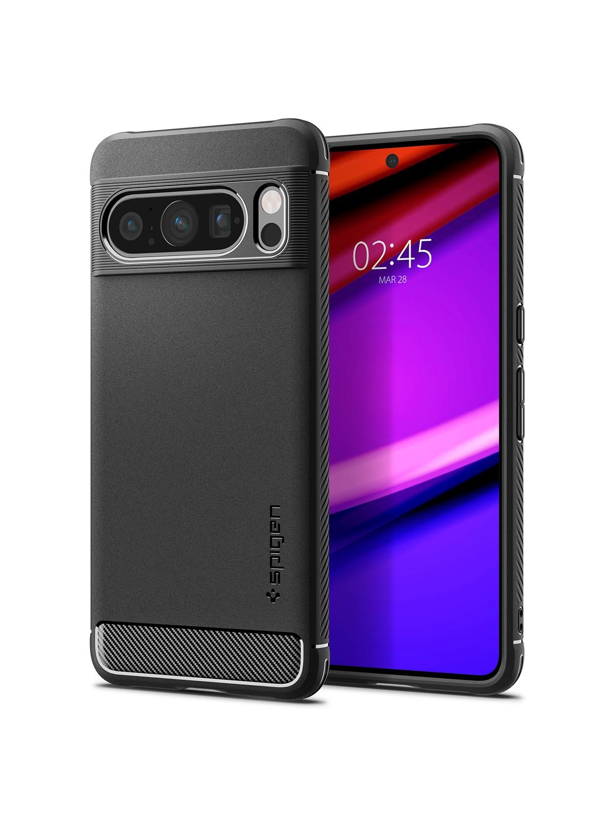Spigen Rugged Armor - Matte Black - Google Pixel 8 Pro - Handys Cover Cases - Acs06314
