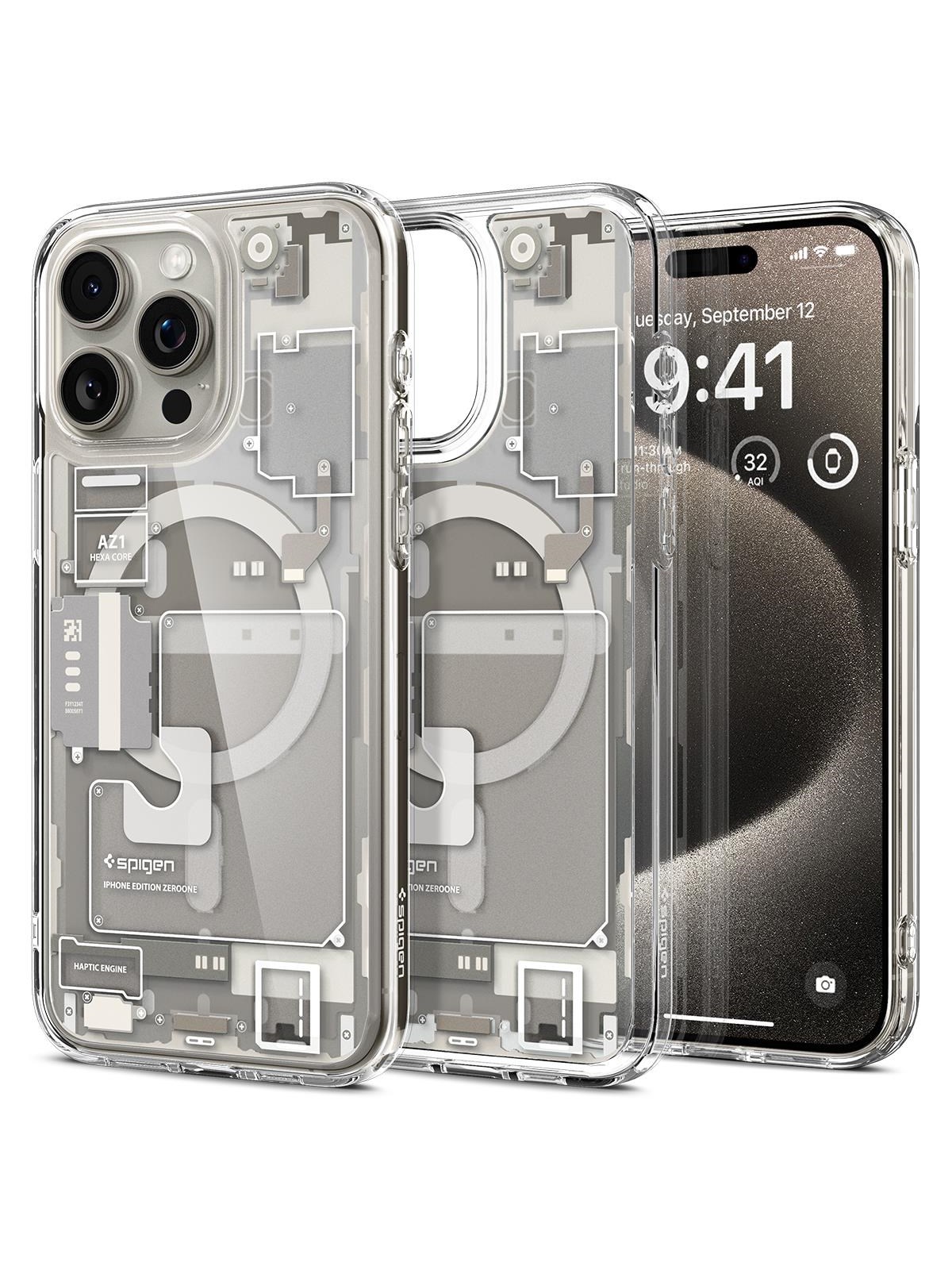 Spigen Ultra Hybrid Magsafe - Zero One Natural Titanium - Iphone 15 Pro Max - Handys Cover Cases - Acs07211