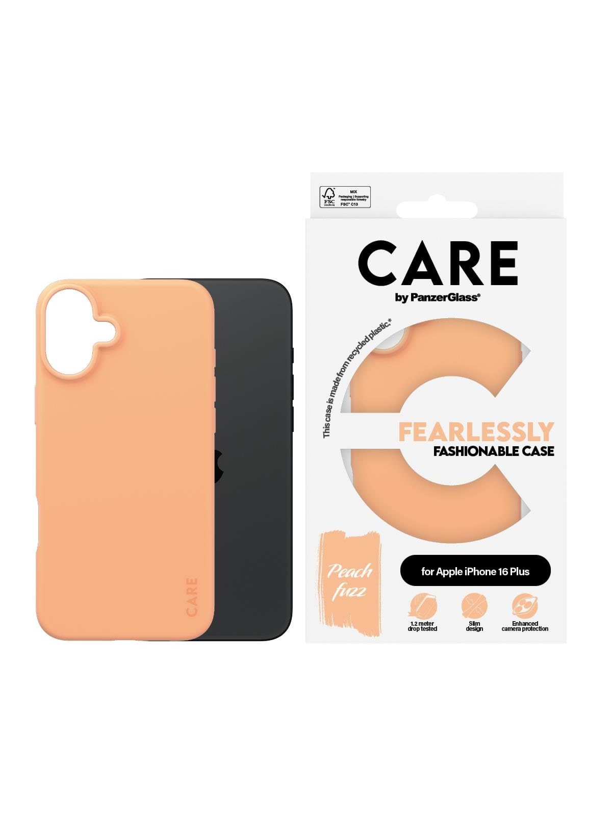 Care by Panzerglass Case Fashion Peachy Iphone 16 Plus - Handys Cover Cases - Panzer1411