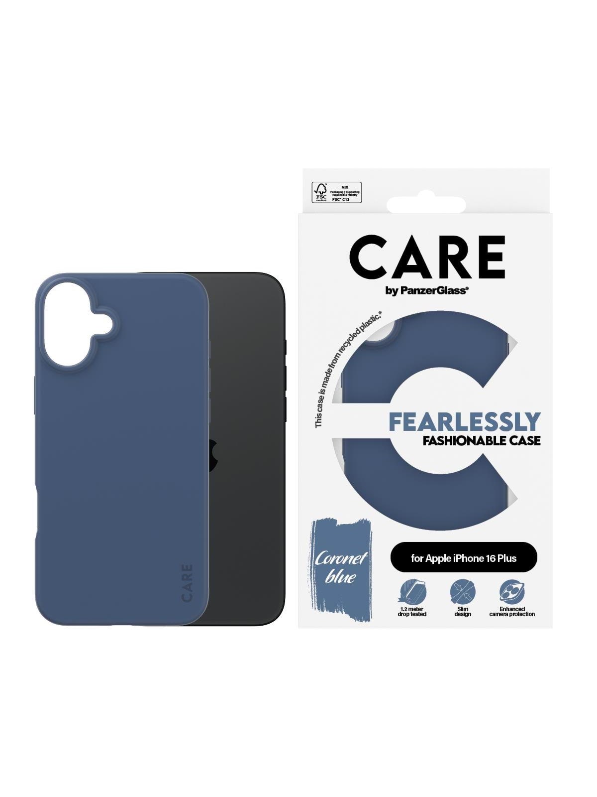 Care by Panzerglass Case Fashion Blue Iphone 16 Plus - Handys Cover Cases - Panzer1403