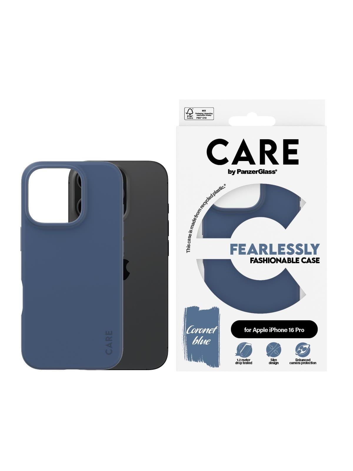 Care by Panzerglass Case Fashion Blue Iphone 16 Pro - Handys Cover Cases - Panzer1402
