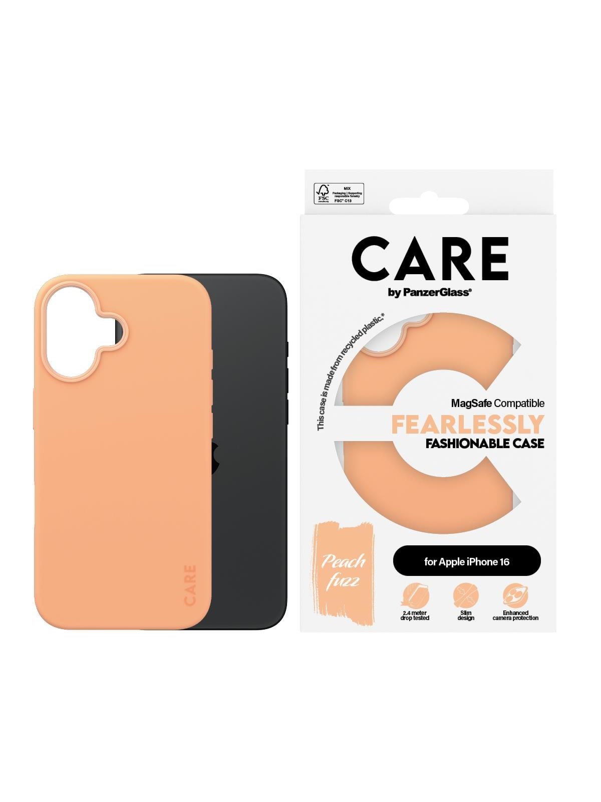 Care by Panzerglass Case Fashion Peachy Magsafe Iphone 16 - Handys Cover Cases - Panzer1389