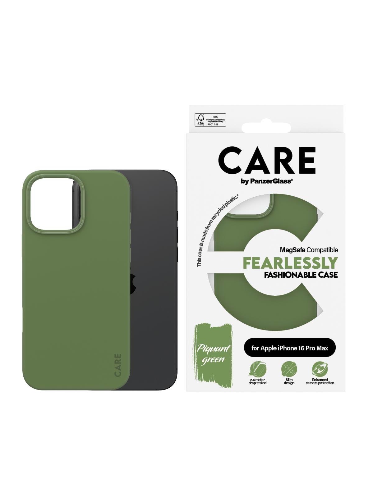 Care by Panzerglass Case Fashion Green Magsafe Iphone 16 Pro Max - Handys Cover Cases - Panzer1388