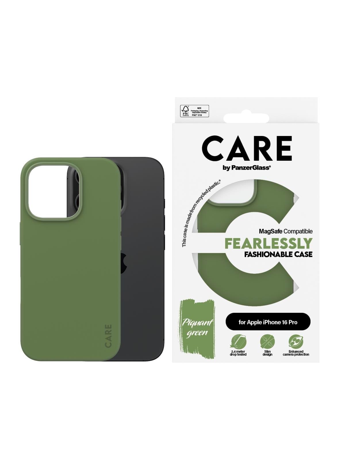 Care by Panzerglass Case Fashion Green Magsafe Iphone 16 Pro - Handys Cover Cases - Panzer1386