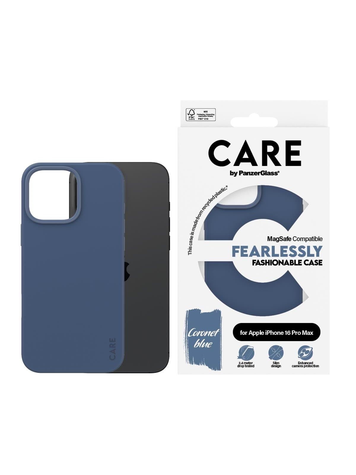 Care by Panzerglass Case Fashion Blue Magsafe Iphone 16 Pro Max - Handys Cover Cases - Panzer1384
