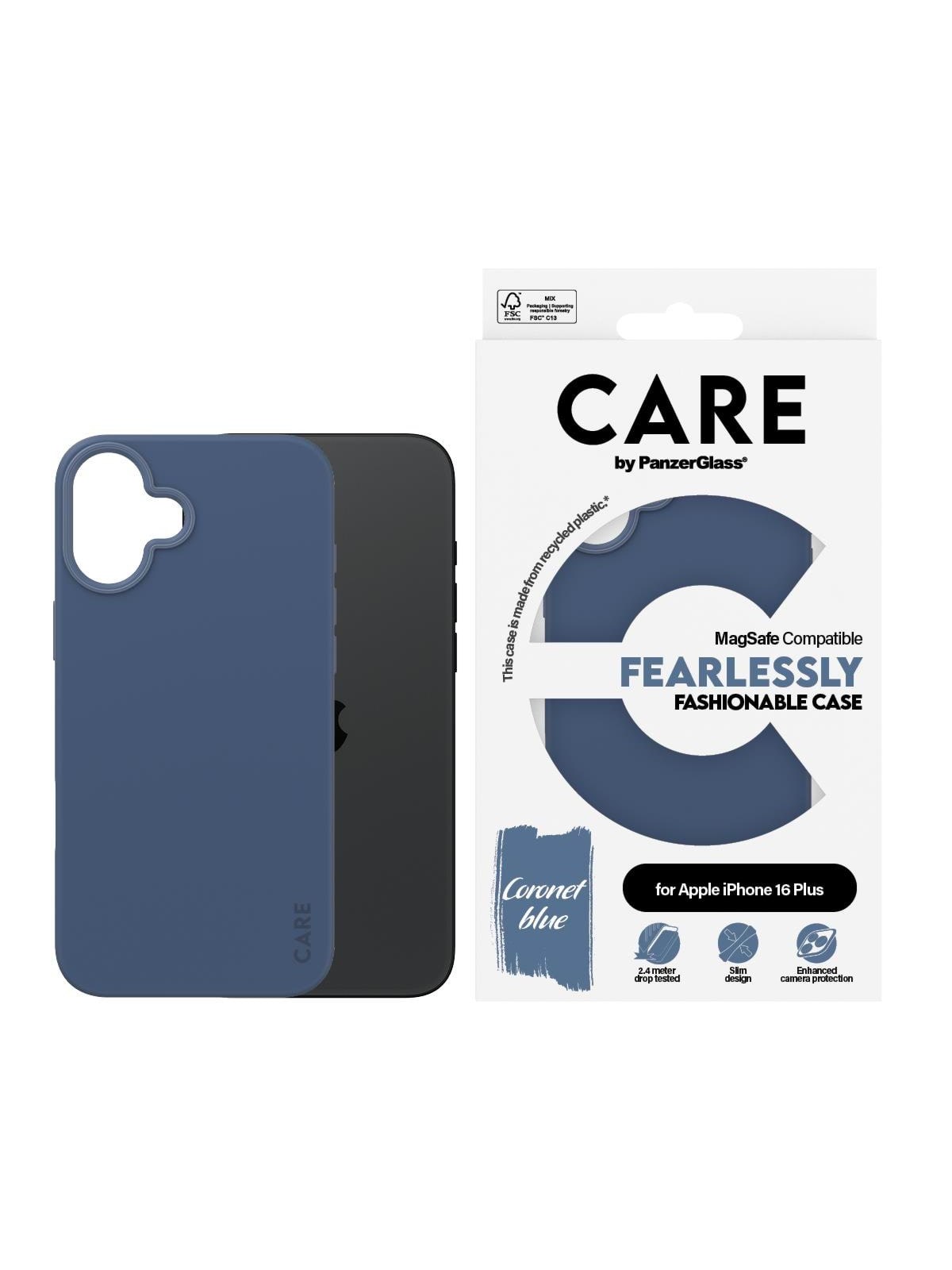 Care by Panzerglass Case Fashion Blue Magsafe Iphone 16 Plus - Handys Cover Cases - Panzer1383