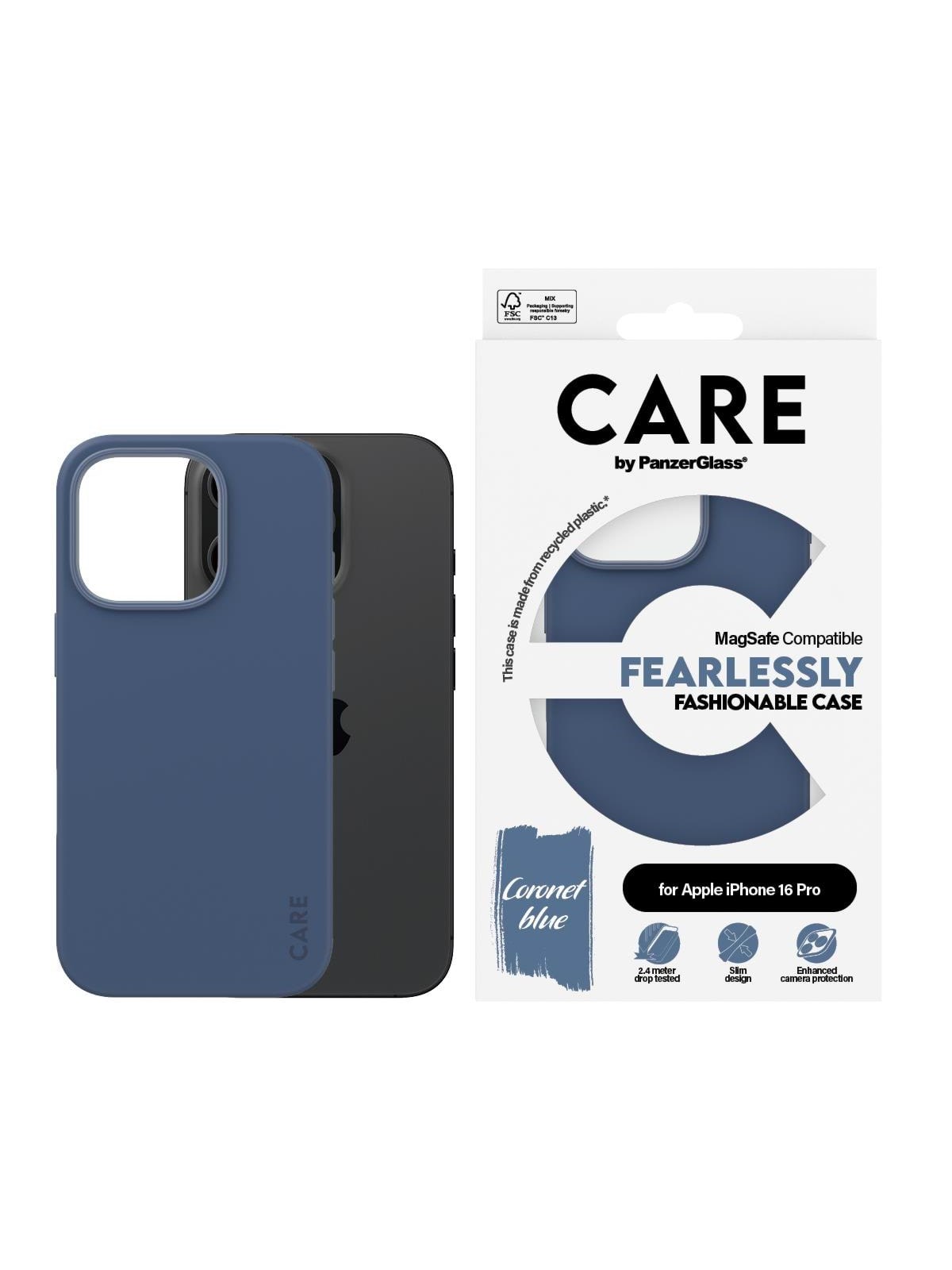 Care by Panzerglass Case Fashion Blue Magsafe Iphone 16 Pro - Handys Cover Cases - Panzer1382