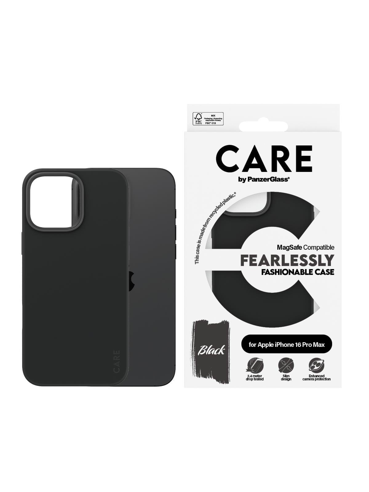Care by Panzerglass Case Fashion Black Magsafe Iphone 16 Pro Max - Handys Cover Cases - Panzer1380