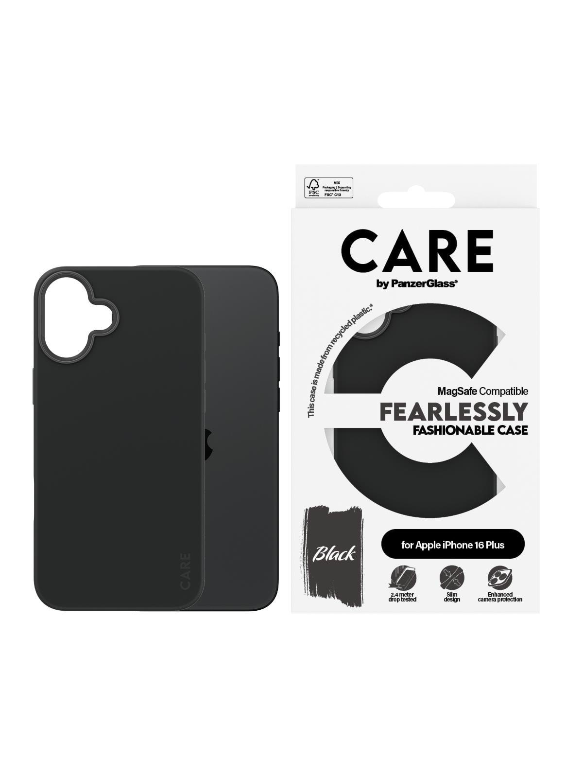 Care by Panzerglass Case Fashion Black Magsafe Iphone 16 Plus - Handys Cover Cases - Panzer1379