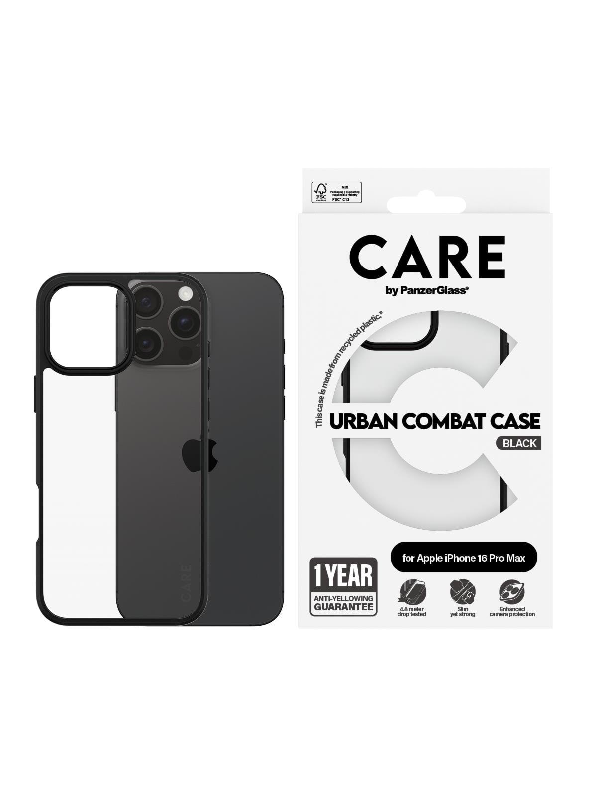 Care by Panzerglass Case Flagship Urban Combat Iphone 16 Pro Max - Handys Cover Cases - Panzer1364