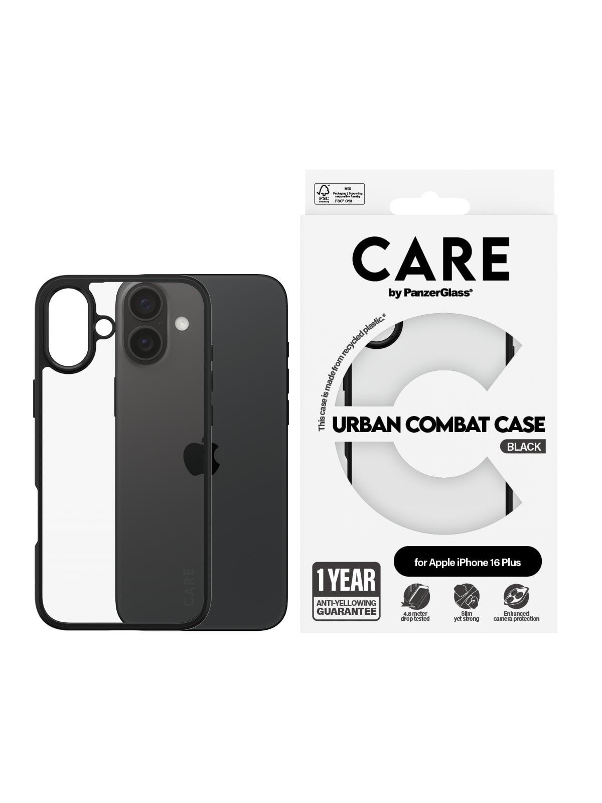 Care by Panzerglass Case Flagship Urban Combat Iphone 16 Plus - Handys Cover Cases - Panzer1363