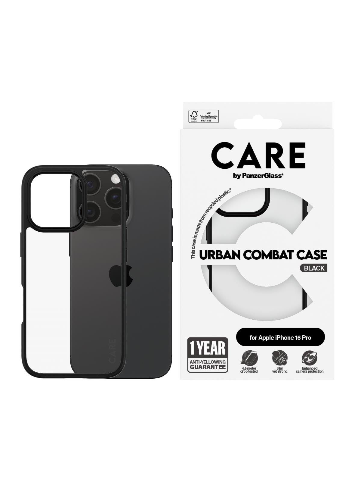 Care by Panzerglass Case Flagship Urban Combat Iphone 16 Pro - Handys Cover Cases - Panzer1362