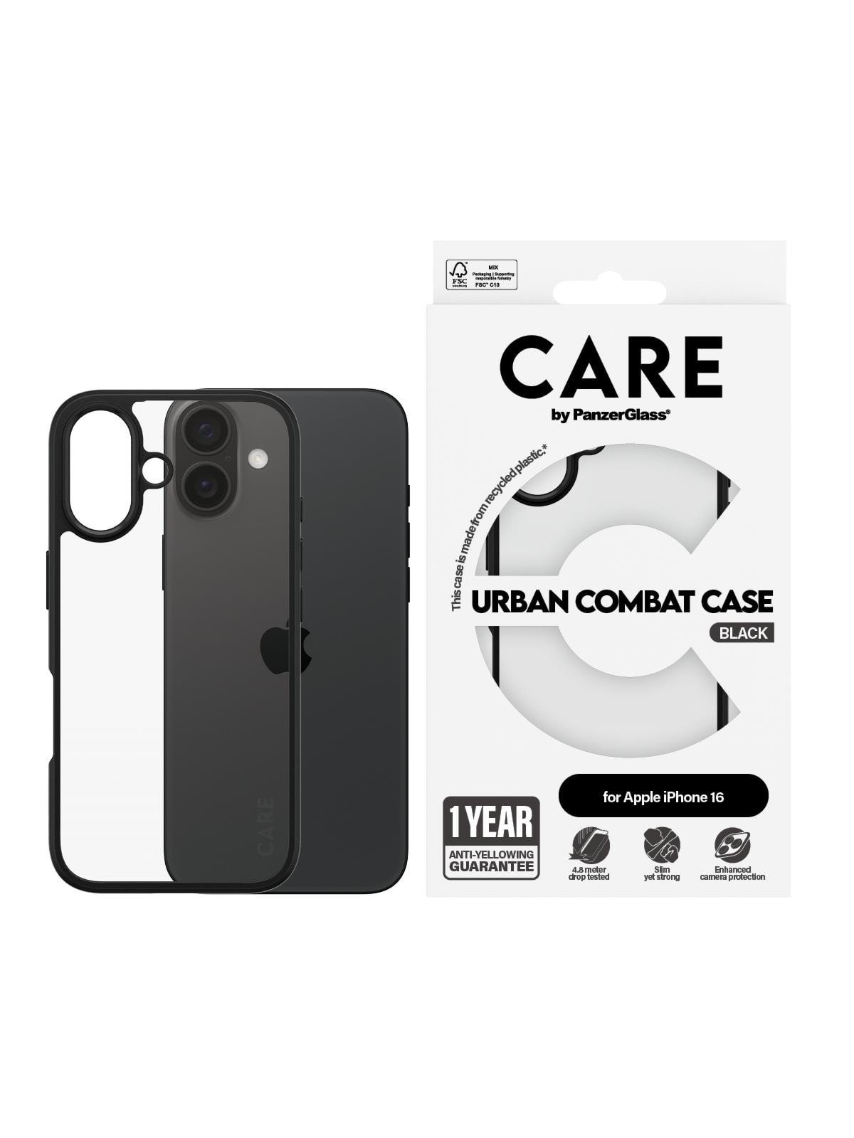 Care by Panzerglass Case Flagship Urban Combat Iphone 16 - Handys Cover Cases - Panzer1361