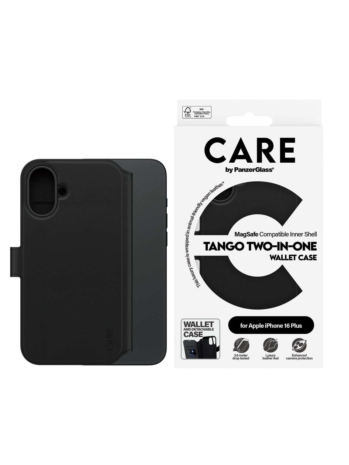 Care by Panzerglass Case Feature Tango Two-in-one Wallet Case Iphone 16 Plus - Handys Cover Cases - Panzer1331