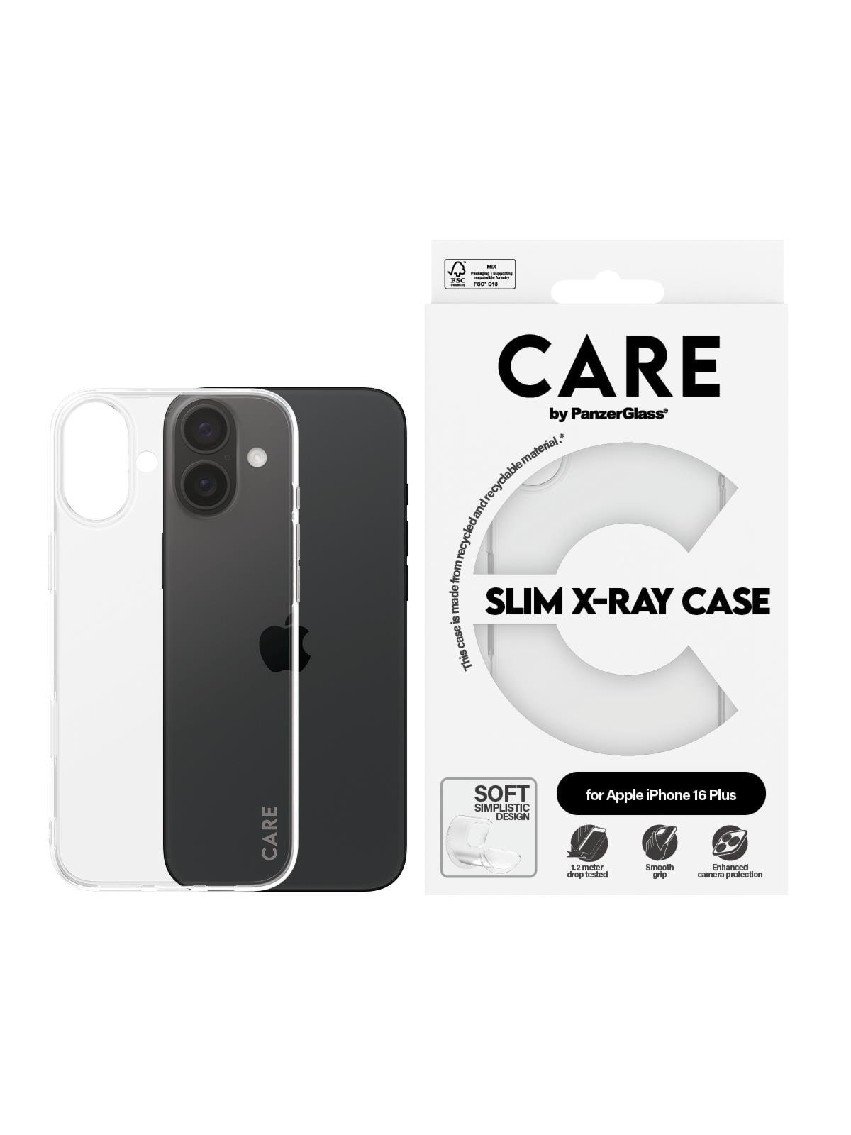 Care by Panzerglass Case Fashion X-ray Soft Basic Iphone 16 Plus - Handys Cover Cases - Panzer1443