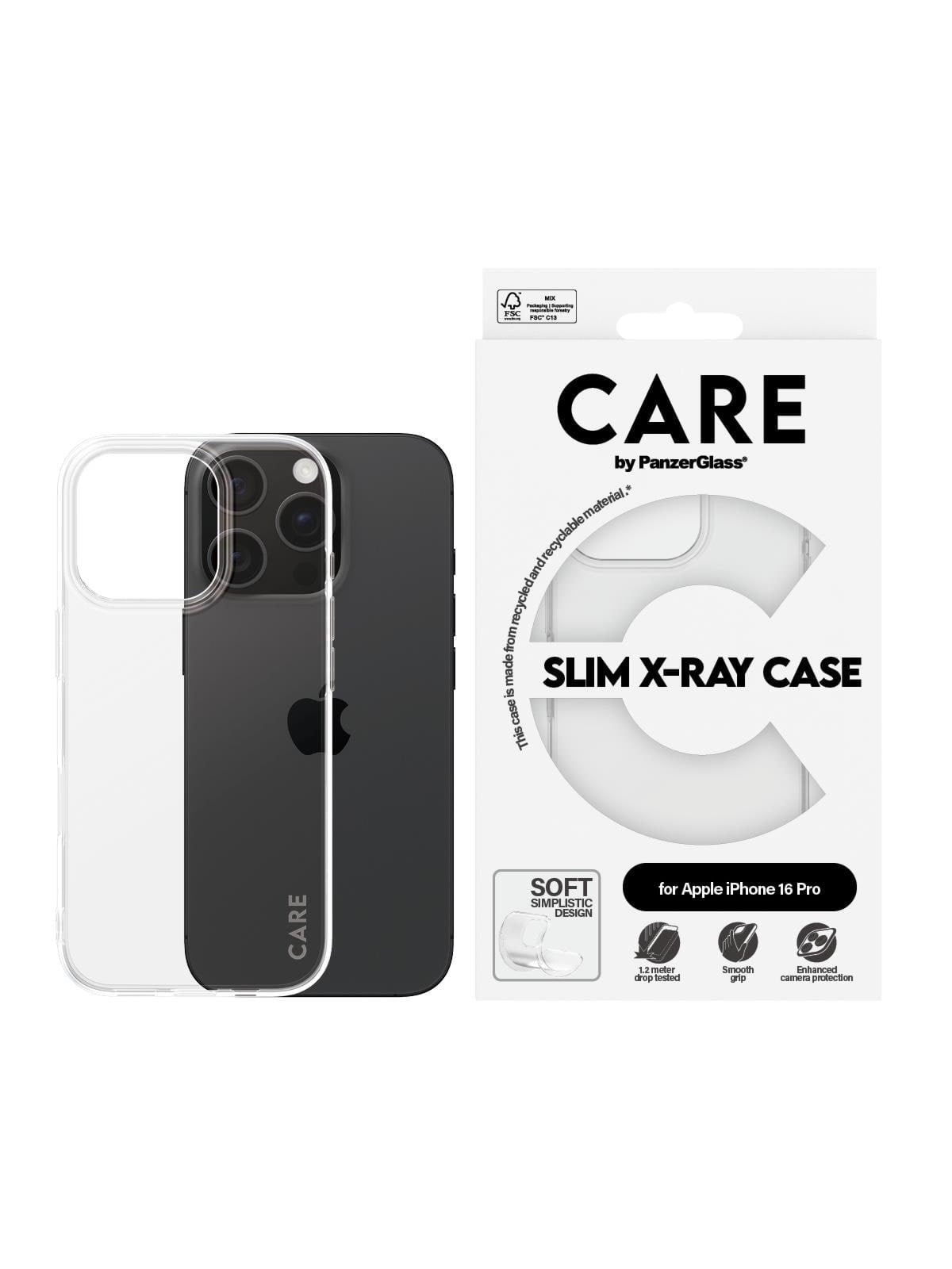 Care by Panzerglass Case Fashion X-ray Soft Basic Iphone 16 Pro - Handys Cover Cases - Panzer1442