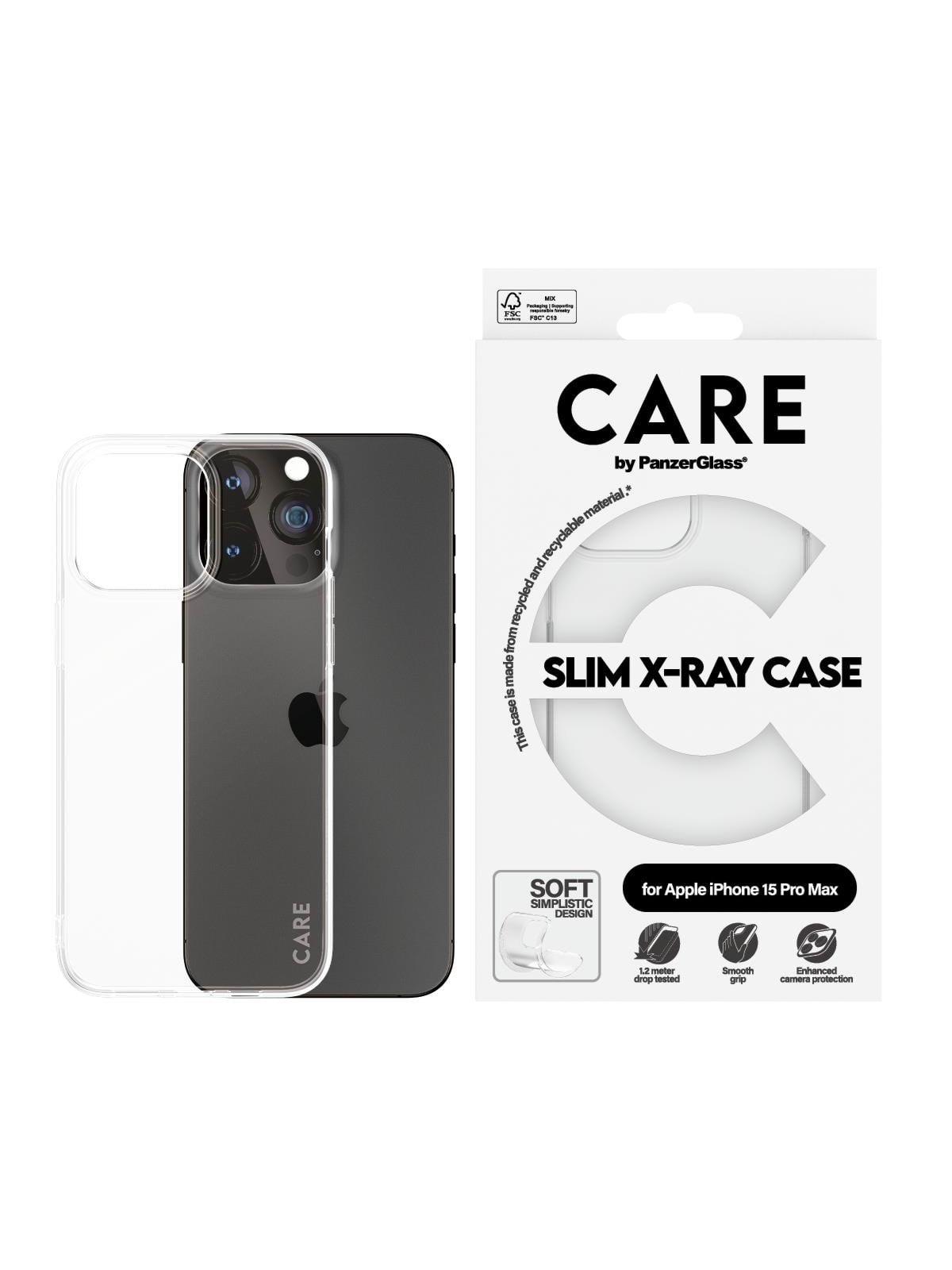 Care by Panzerglass Fashionable Case Transparent X-ray Soft Basic Iphone 15 Pro Max - Handys Cover Cases - Panzer1436