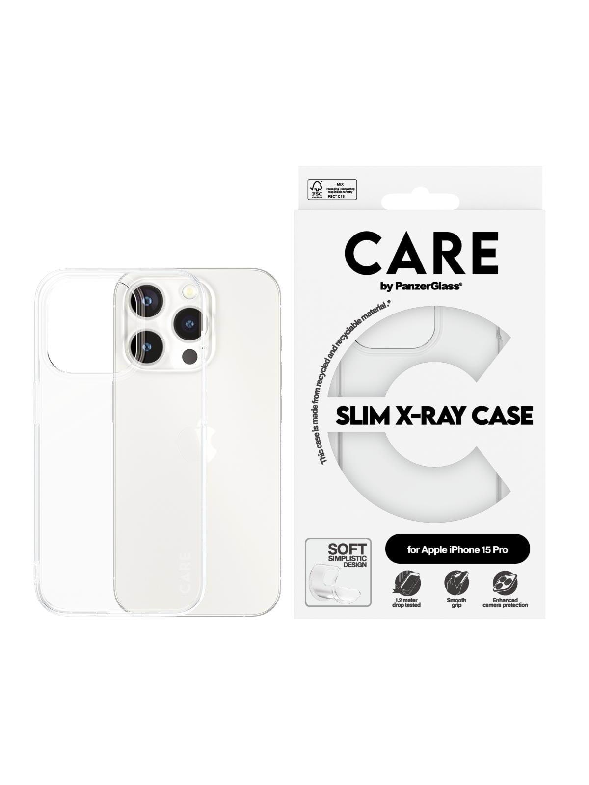 Care by Panzerglass Fashionable Case Transparent X-ray Soft Basic Iphone 15 Pro - Handys Cover Cases - Panzer1434