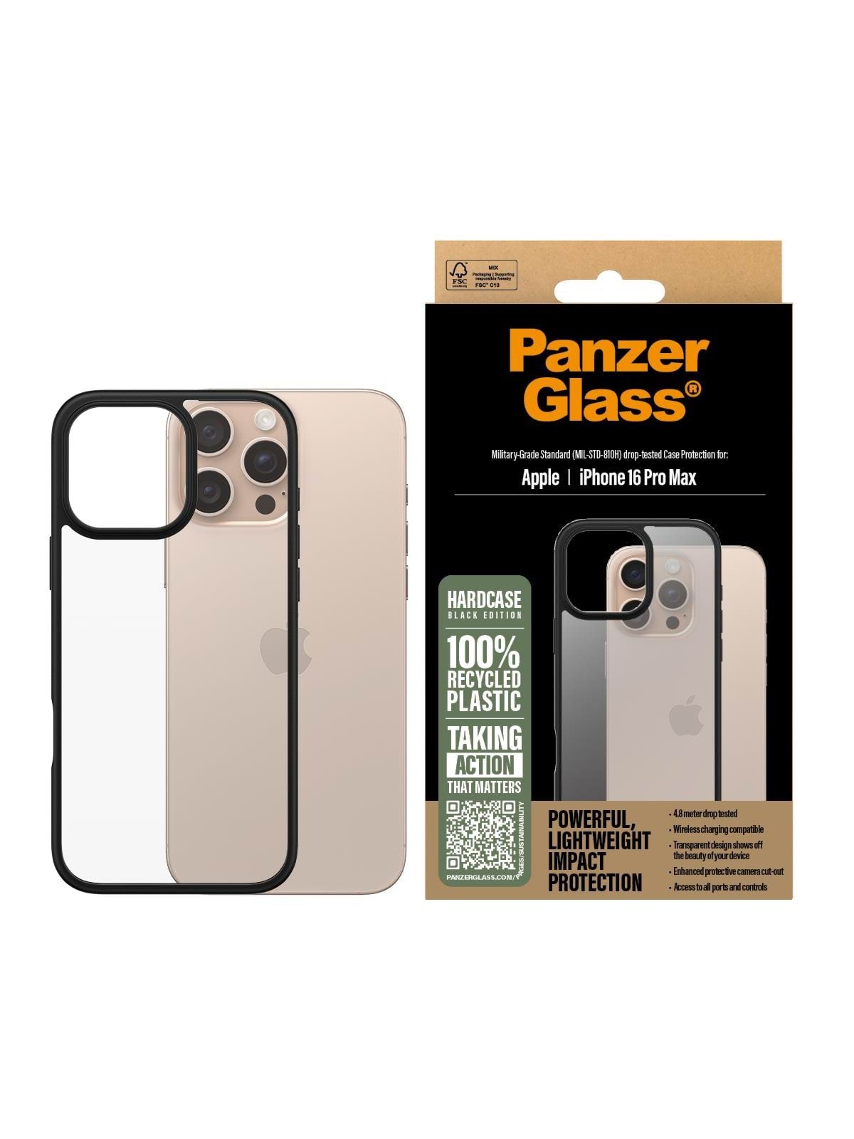 Panzerglass Hardcase Black Iphone 16 Pro Max - Handys Cover Cases - Panzer1298