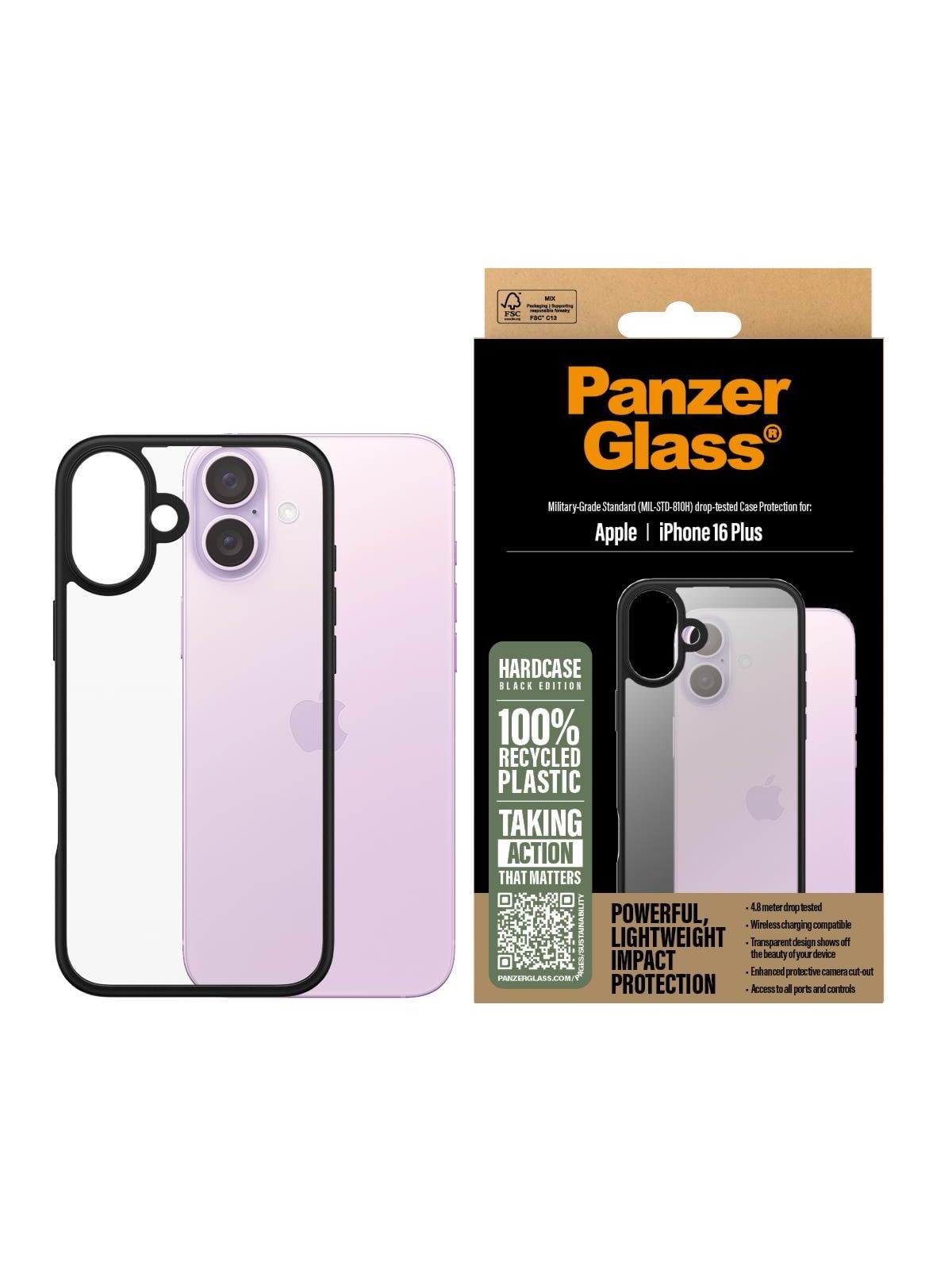 Panzerglass Hardcase Black Iphone 16 Plus - Handys Cover Cases - Panzer1297