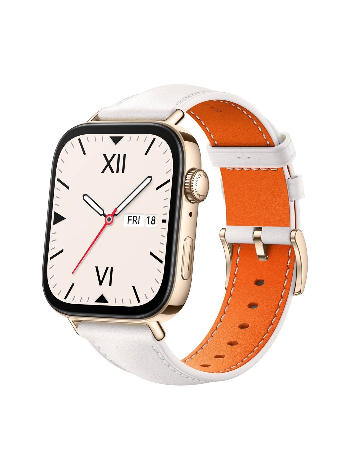 Huawei Watch Fit 3 - Pearl White Leather - Smartwatches Pulsuhren Sportuhren Schrittzaehler - 55020ceh