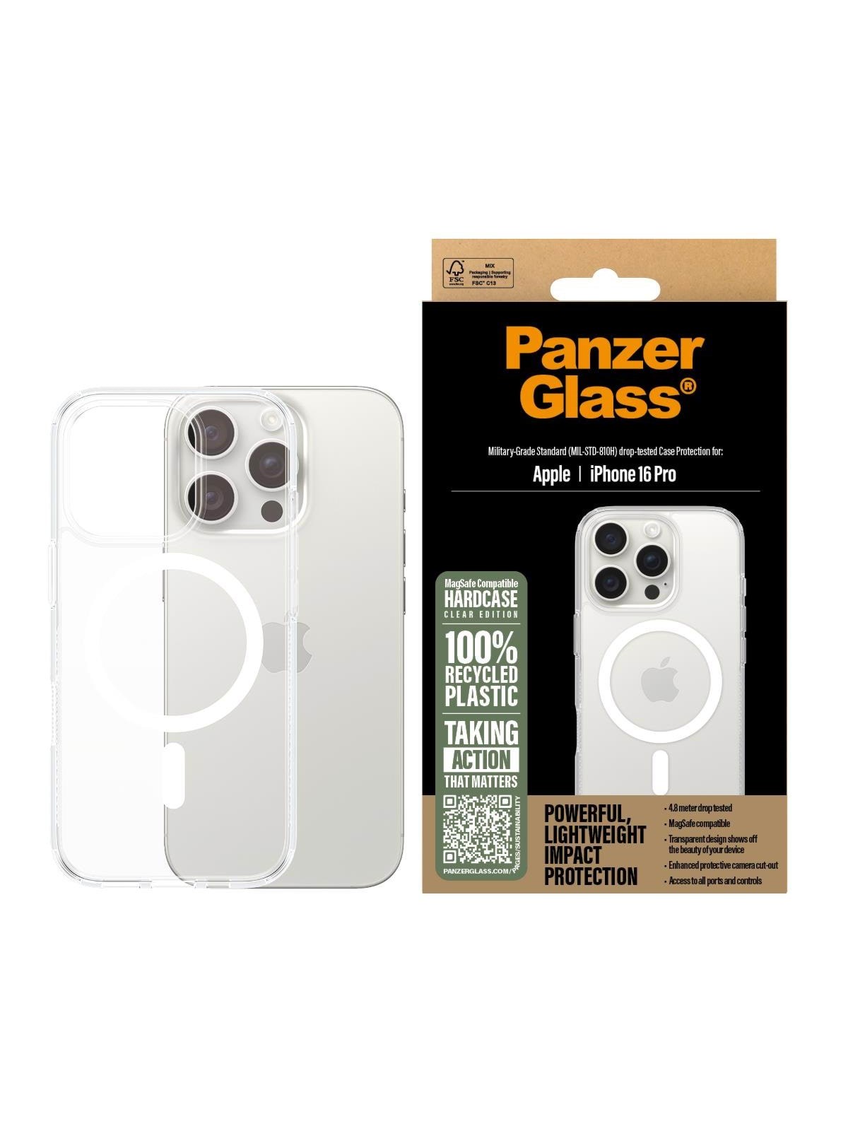 Panzerglass Hardcase White Magsafe Iphone 16 Pro - Handys Cover Cases - Panzer1292