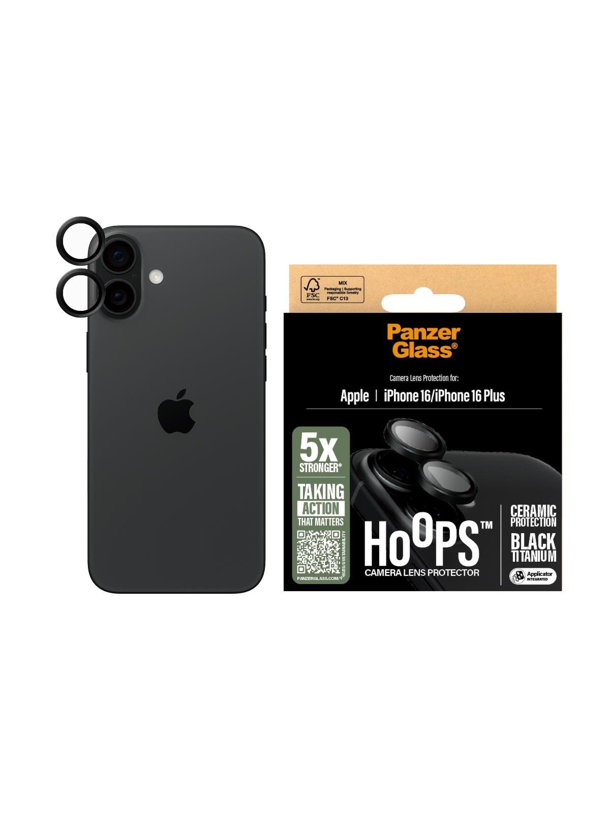 Panzerglass Hoops Ceramic Lens Protector Iphone 16 | 16 Plus - Handys Anderes Zubehoer - Panzer1281