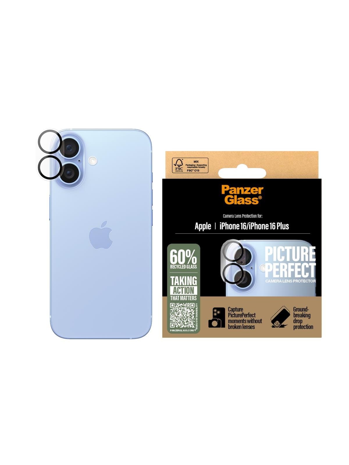Panzerglass Pictureperfect Lens Protector Iphone 16 | 16 Plus - Handys Anderes Zubehoer - Panzer1279