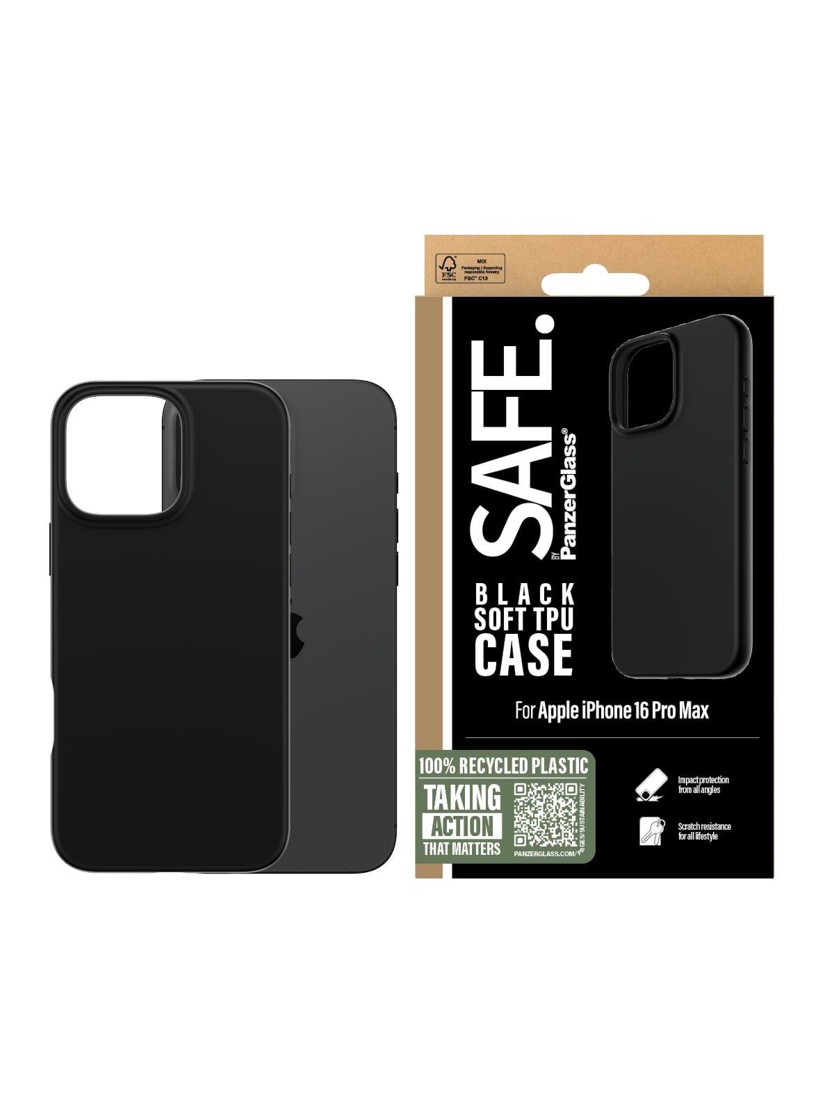 Safe by Panzerglass Tpu Case Iphone 16 Pro Max | Black - Handys Cover Cases - Safe95903
