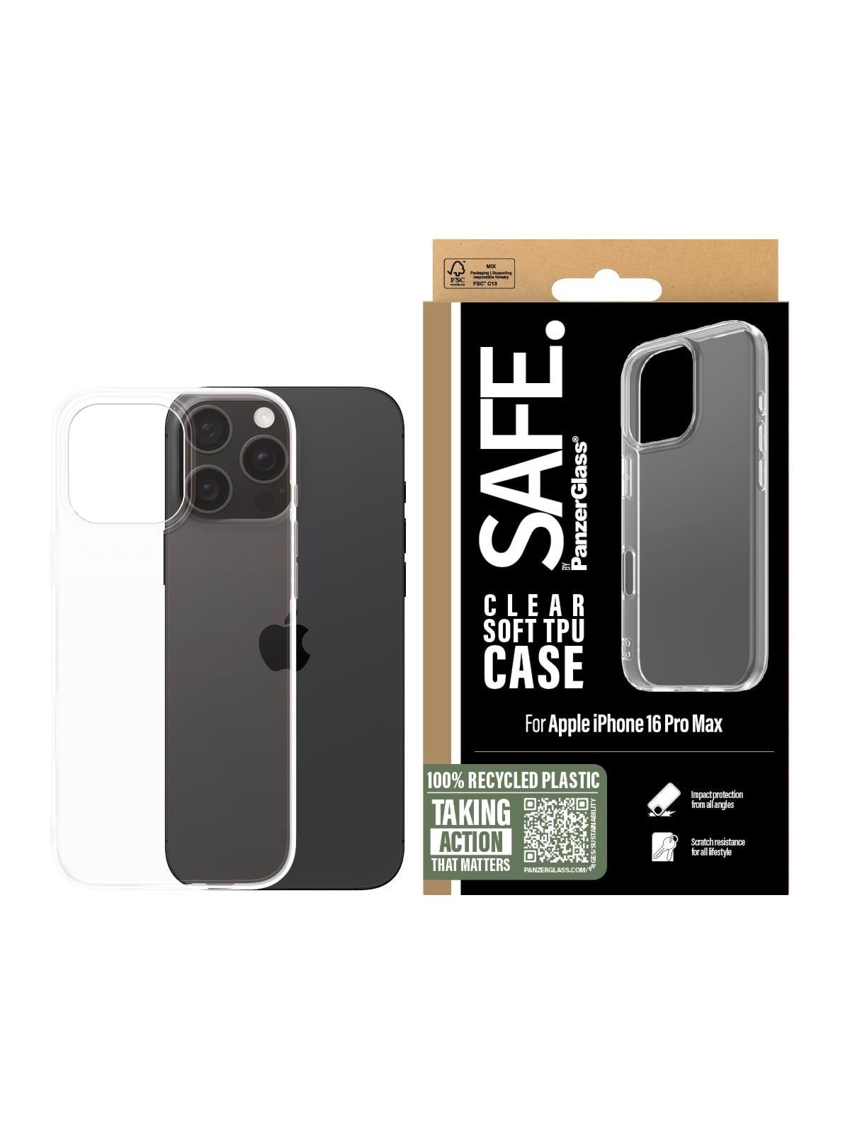 Safe by Panzerglass Tpu Case Iphone 16 Pro Max | Transparent - Handys Cover Cases - Safe95899