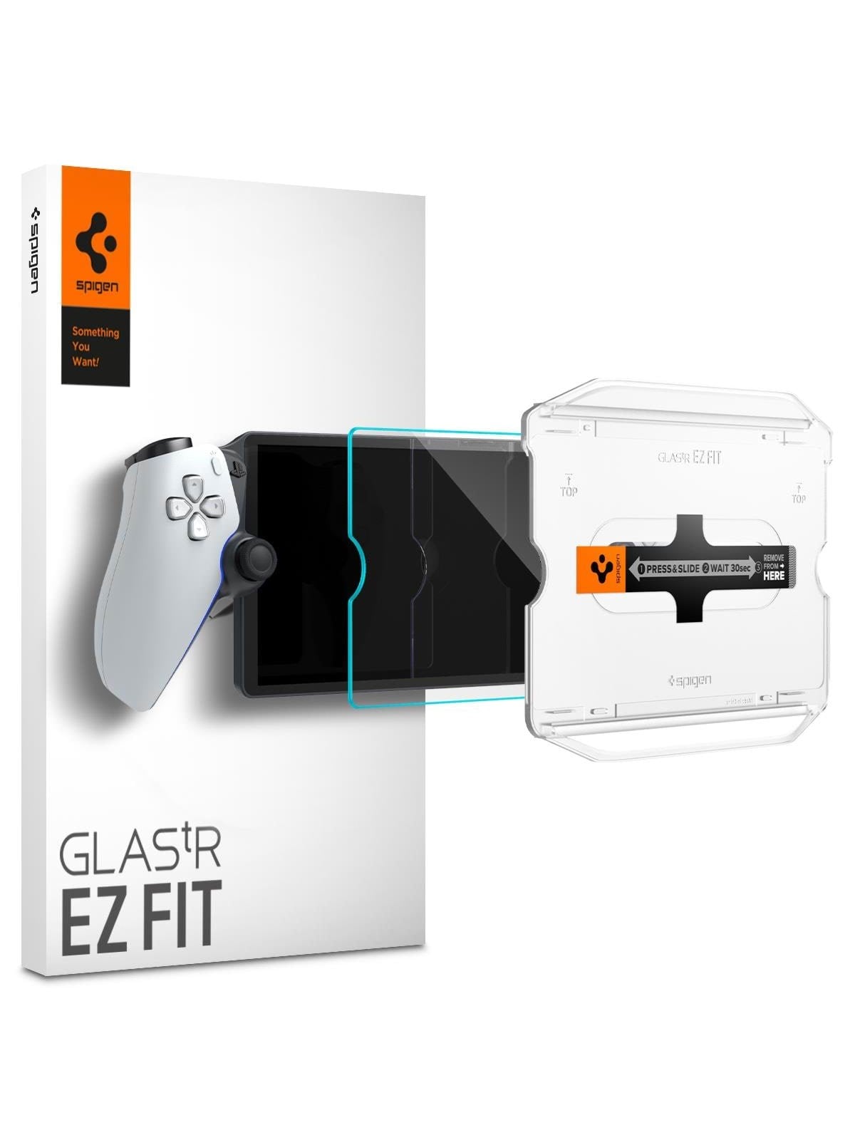 Spigen Glass tR EZ Fit - Playstation Portal Remote Player - Miscellaneous Zubehör Für Spielkonsole - Playstation Portal - Gaming Zubehoer - Agl07183