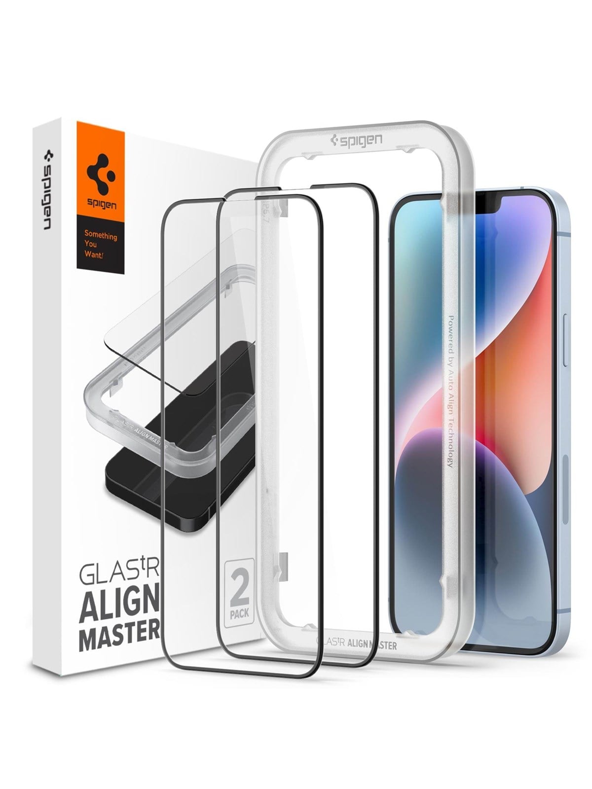 Spigen Glass tR Alignmaster HD 1 Pack - FC Black - Iphone 14/13 Pro/13 - Handys Schutzfolie - Agl03725