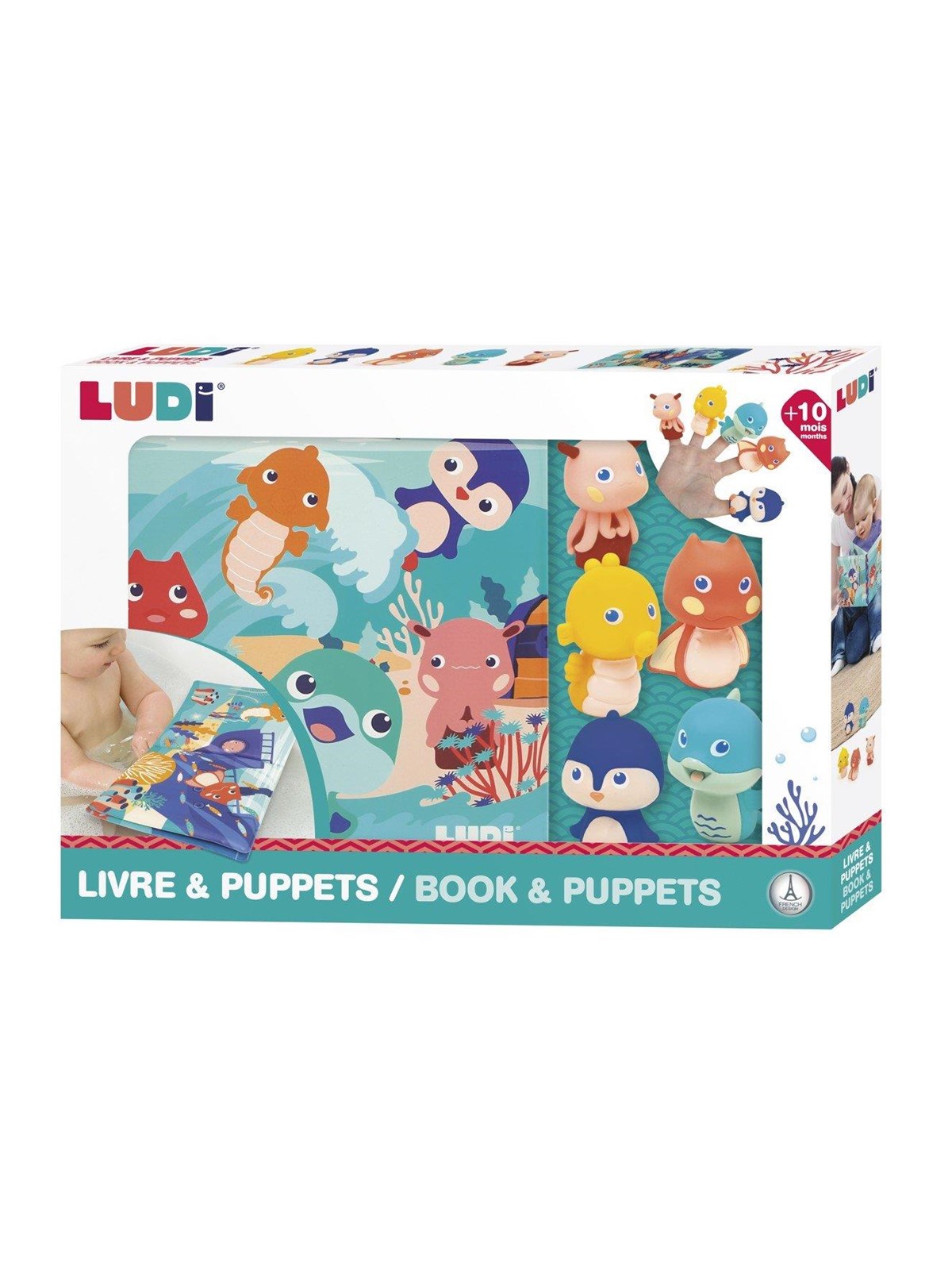 Ludi - Bath Book And Finger Figures - Baby Spielzeug - (Lu40018)