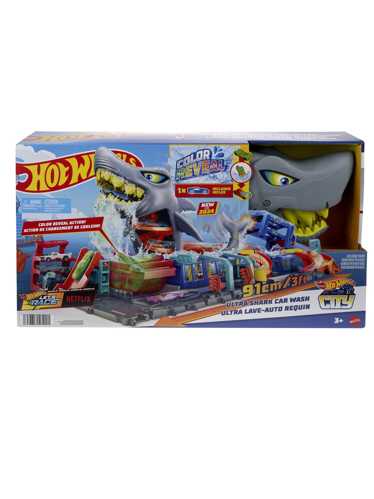 Hot Wheels City Ultra Shark Car Wash - Spielzeugauto - Htn82